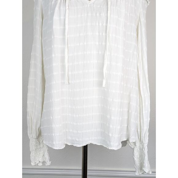 River Island Top Ruffle Bib Blouse Peasant Boho Victorian Cottagecore Size 8 - Picture 8 of 16